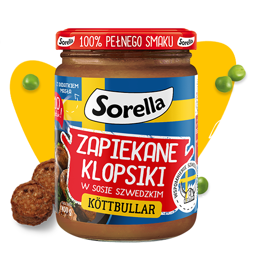 Zapiekane klopsiki mięsne Köttbullar  w sosie szwedzkim